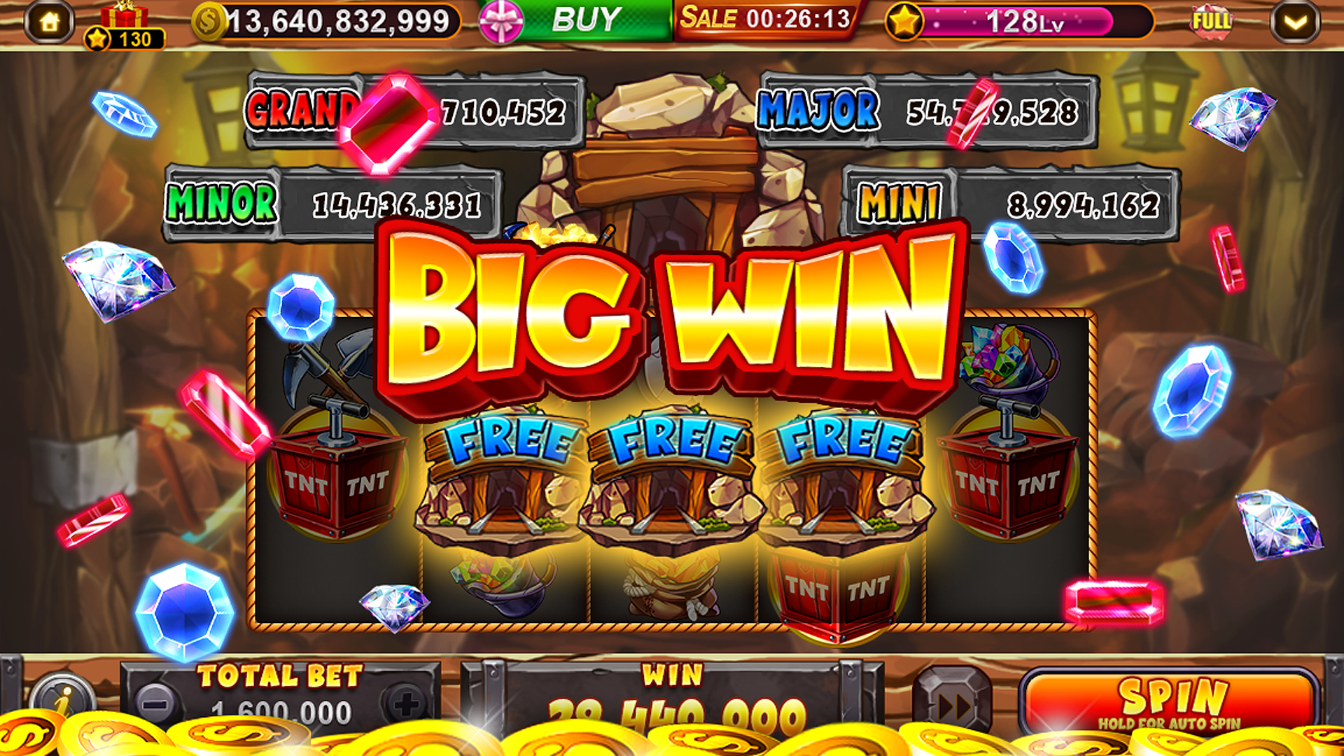 App screenshot of the dreamjili slots game selection